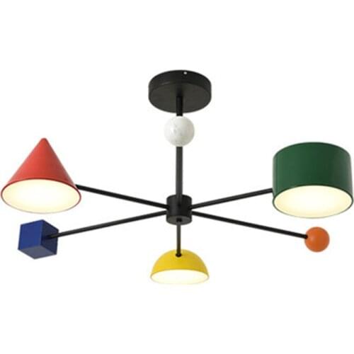 Nordic modern minimalist creative American macaron bedroom childrens room cartoon boy girl princess chandelier