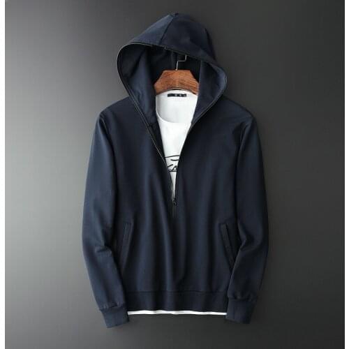 Spring Autumn New Classic Zipper Hooded Jacket For Men Hight Quality Slim Simple Thin Casual Mens Jackets Coat M-4XL