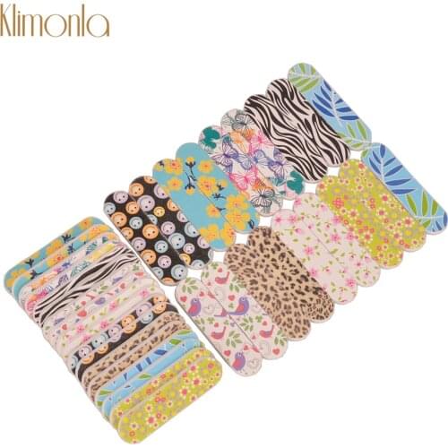 New 50Pcs/Set Mix Color Nail Files 150/150 Grit Mini Small Sponge Sanding Buffer Block Design DIY Salon Nail Art Accessories