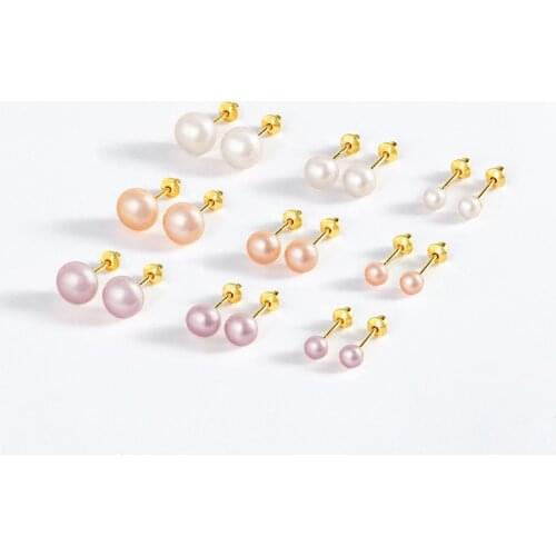 New 925 Sterling Silver Earring Fashion Temperame Pearl Stud Earring Wild Sweet Trend women Girl Silver Ear Jewelry