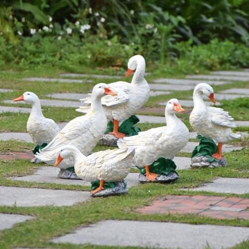 Pastoral Outdoor Resin Animal Cute Rabbit Crafts Park Villa Statue Ornaments Courtyard Garden Sculpture Figurines Decoration Art