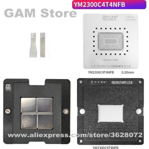 Amaoe YM2300C4T4NFB Notebook Solder Set Reballing Plate Location Magnetic Base Platform BGA Stencil Soldering Tin Plant Net