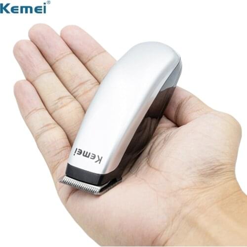 Kemei Mini Clipper Shaver Portable Mini Electric Beard Trimmer Hair Cutting Machine Men Razor with 3 Combs Beard Barber Razor RU