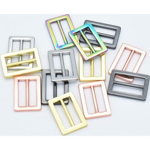 Rainbow Rose Gold Adjuster Buckles Slide Buckles Strap Adjuster Connector Buckles Adjuster Slider Webbing hardware 6pcs 6p