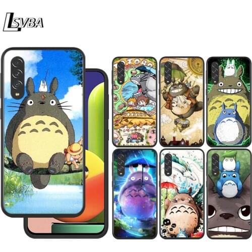 Totoro Cute Cat for Samsung Galaxy A90 A80 A70 A60 A50 A40 M30 A20E A2Core A10S A10E Silicon Soft Black Phone Case