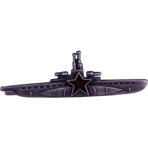 Soviet submarine with a red star pin perfect for the military memorabilia collector