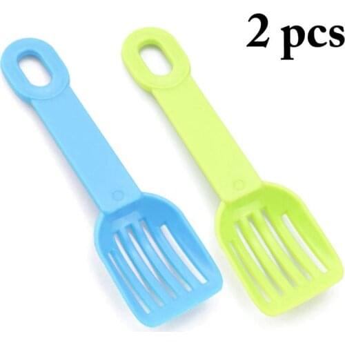 2Pcs Small Pet Hamster Litter Scoop Creative Plastic Hamster Scooper Small Animal Scooper Pet Cleaning Supplies