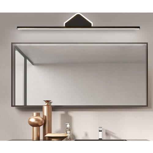 Modern Simple Mirror Light Waterproof White Black Gold Toilet Bathroom Lamp Anti-fog Beauty Makeup Indoor Long LED Wall Lamp