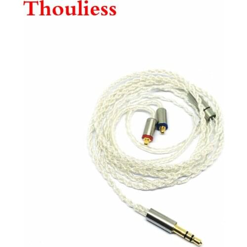 Thouliess HIFI 3.5mm Earphone Cable Single Crystal Copper MMCX Audio Cable Replacement For SE846 SE535 SE315 UE900