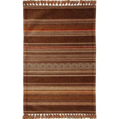 Brown 80x150 Turkish Rug Rugs Nostalgic Home Decor Living Room Carpet Cotton Carpets Natural Persian Rugs Pattern