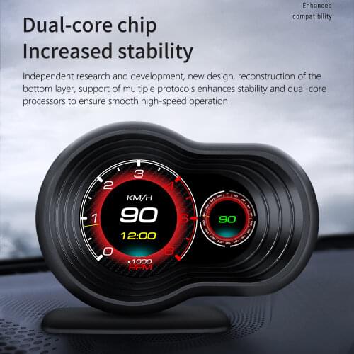 Universal Digital Guage F9 OBD HUD Head-Up Display Box Turbo Brake Test Alarm System Auto Overspeed Warning Adapter