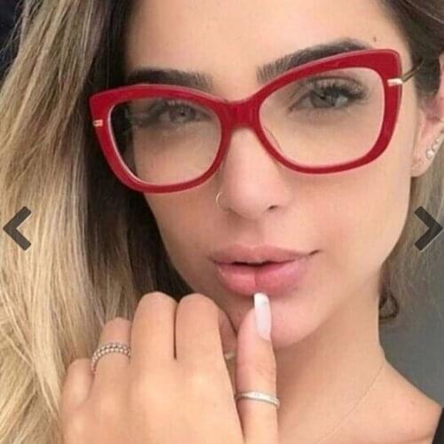 Vintage Fashion Women Eyeglasses Retro Optical Cat Eye Glasses Frame Brand Design Plain Eye Glasses Oculos De Grau Femininos New