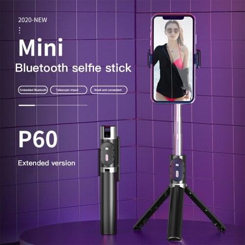 High quality Roreta 3 in 1 Wireless Bluetooth Selfie Stick Foldable Mini Tripod Expandable Monopod for iPhone IOS Android P60