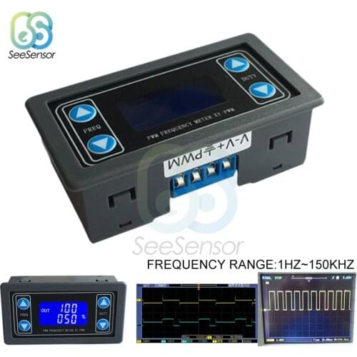 1Hz-150KHz LCD Digital Display PWM Pulse Frequency Duty Cycle Adjustable Signal Generator Module