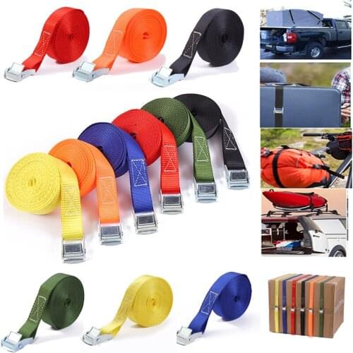 1Pcs 2M Cargo Strap Buckle, Strap Traction Rope, Powerful Ratchet Belt, Used for Car, Motorcycle and Metal Buckle Luggage Bag