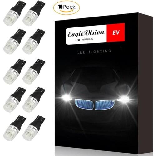 10pcs T10 Prismatic Lens Decoding Lamps Car Led Small Light Width Indicator Lights Waterproof Car Interior Lights
