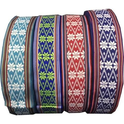 10yards/lot width 5cm Woven Jacquard Ribbon geometric National style for clothing accessories CH-413
