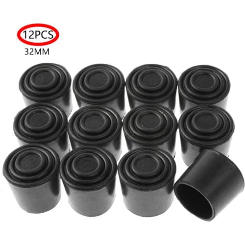 12 Furniture Legs Tips Caps Table Chair Leg Rubber Feet Covers Antislip Antivibration Foot Cap Home Anti Scratch Floor Protector