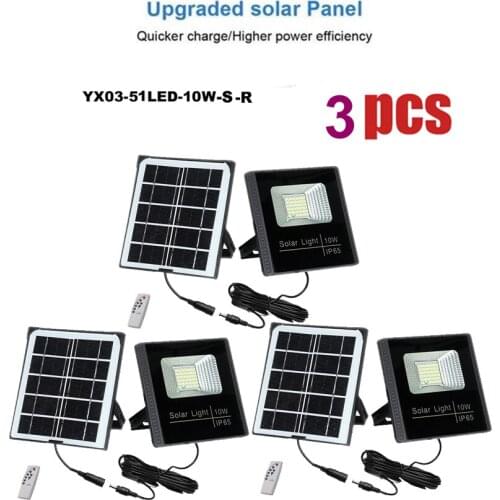 3pcs 51leds solar Light Wall Lamp Outdoor Yard Garden smart on at night Waterproof Security Yard Lighting floodlight spotligt re