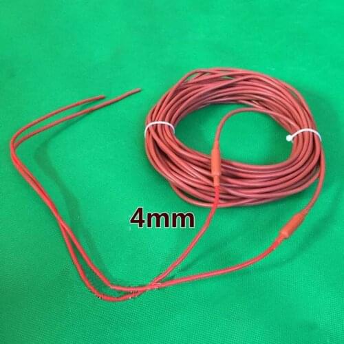 Free shipping 15M waterproof 36k heating cable Underfloor Silicone rubber carbon heating cable electric Red blanket heating wire