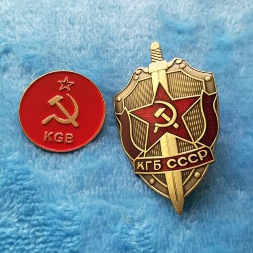 CCCP Kgb Pin Badge Lot of 2