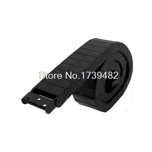 Black Plastic Drag Chain Cable Carrier 19.5mm x 59mm for CNC Machine