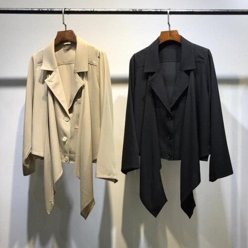 D138510 black women turn down collar blouse