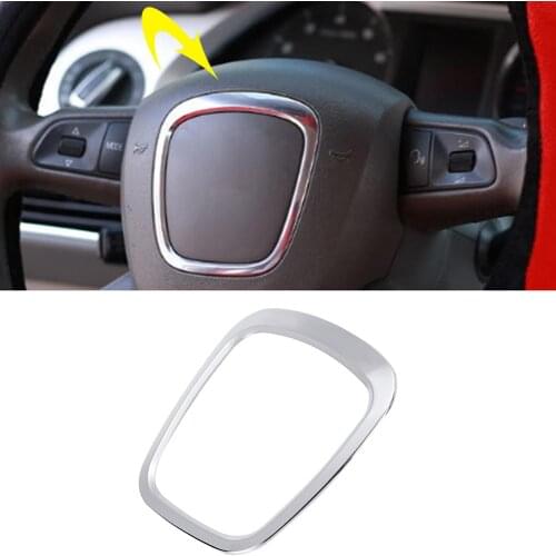 Car Steering Wheel Decorative Metal Ring Sticker for Audi A3 A4 A5 A6 Q5 Q7 Auto Interior Decal Cover Stickers Rings