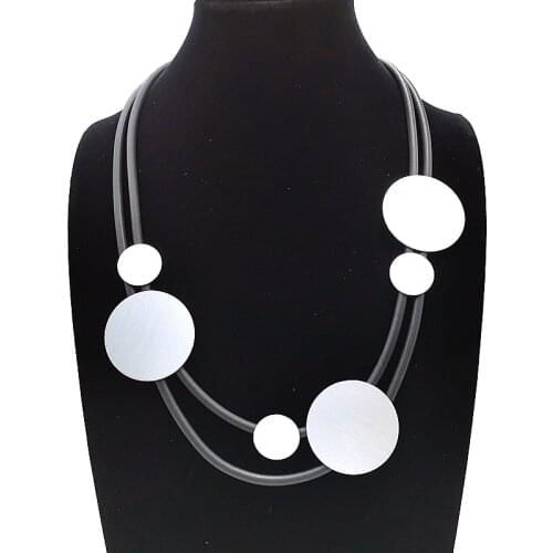 YD&YDBZ DIY Double Layer Leather Chain Necklace For Women Simple Round Matching Choker Trinket Neck Collar Clother Accessories