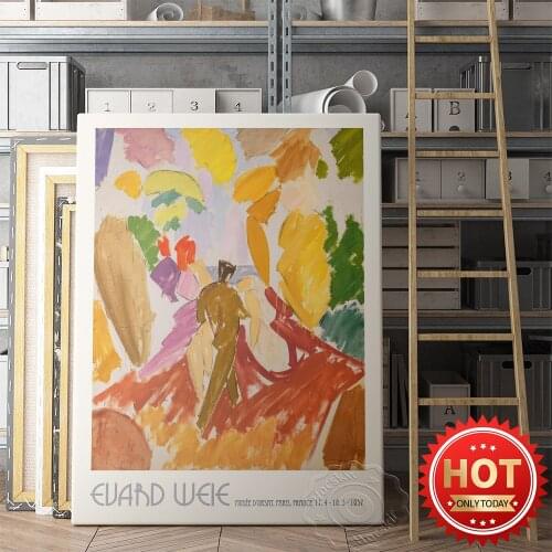 Edvard Weie Art Exhibition Poster, 1941 Faun And Nymph Canvas Painting Vintage Art Canvas Painting, Living Room Decor Prints