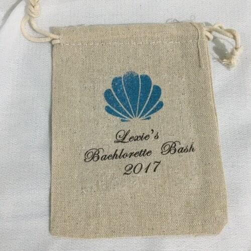 Personalized glitter blue seashell wedding Hangover Kit favor gift Welcome Bags Bachelorette hen bridal shower party gift bag