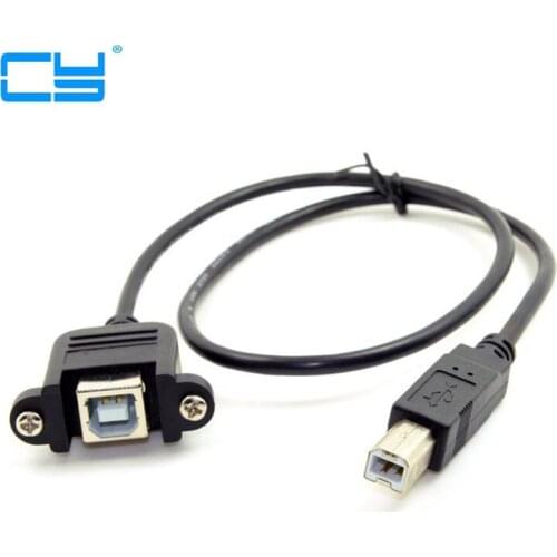 USB 2.0 Type B Male to Female M/F EXTENSION Data Cable Panel Mount For Printer or 3D Printer Cable Connector Adapter 30CM 50cm
