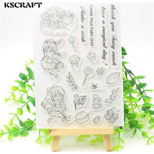 KSCRAFT Little Fairy Transparent Clear Silicone Stamp/Seal for DIY scrapbooking/photo album Decorative clear stamp sheets 236