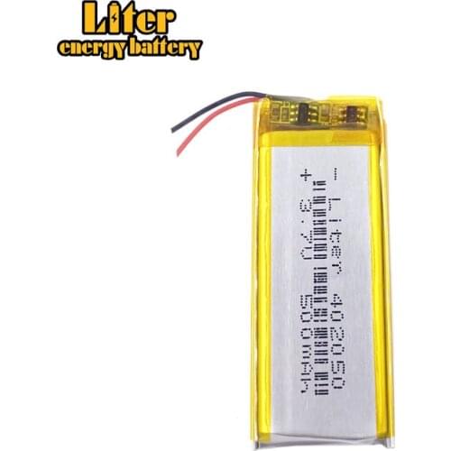 10pcs 3.7V 500mAh battery 402050 Lithium Polymer LiPo Rechargeable Battery For Mp3 Mp4 PAD DVD DIY E-book bluetooth