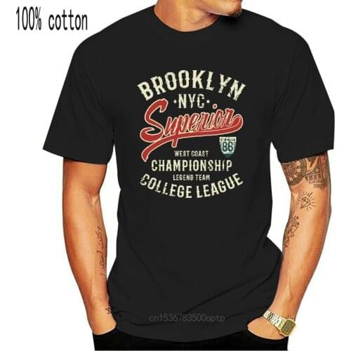 College Superior Brooklyn NYC Mens Tee New Fashion MenS T-Shirt Funny O-Neck T Shirt Print Tee Shirt for Male