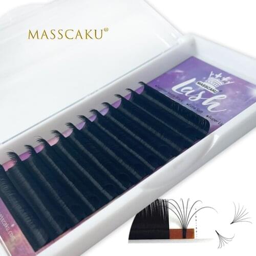 2021 Newest Style Easy Fan Eyelash Blooming Volume Lash Fast Bloom Extension Faux Cils Volume Russe Natural Synthetic Eyelashes