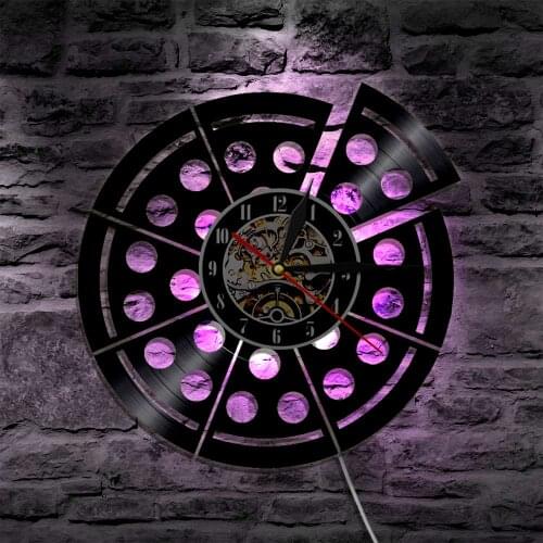 Pizza Design LED Light Color Changing Fast Food Wall Lamp With Remote Control LED Backlight Gift For Pizza Shop Decor