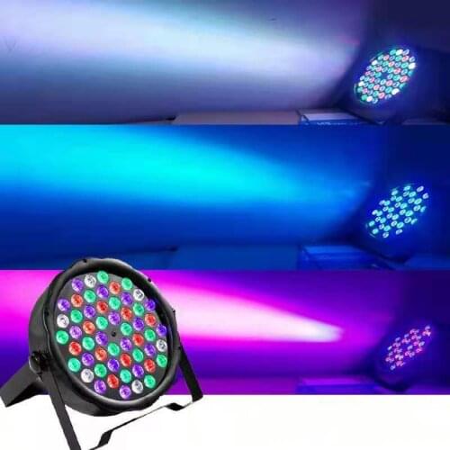 54x3W RGBW LED Flat Colorful Par Light DMX512 Control For DJLive Disco Family Party Bar Stage Effect Light Fast Shipping