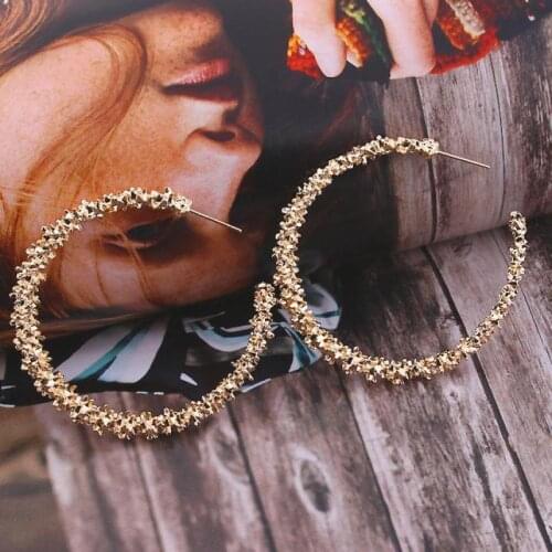 European And American Spiny Personality Circle Big Stud Earrings For Women Gold Color Earing Earings Jewelry Earring Brincos