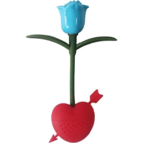 Tea Infuser Rose Flower Filter Diffuser Loose Tea Silicone Strainer for Different Mugs and Leaves Bar Tool Kitchen Gadget