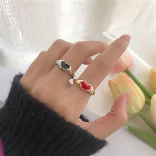 Timlee R004 Japan And Korea New Popular Geometry Heart Alloy Finger Rings,Fashion Accessories wholesale