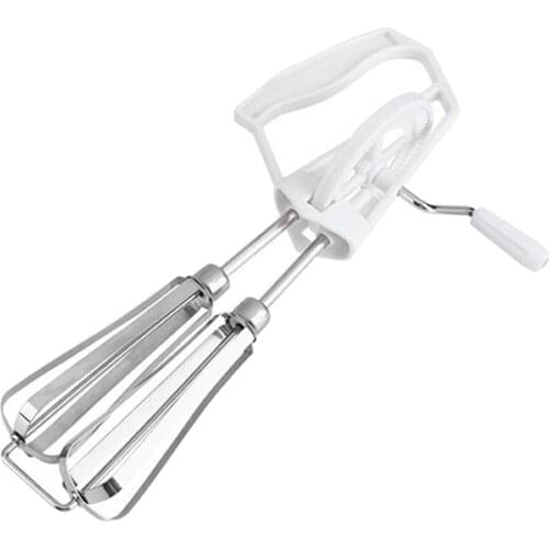 Hand Whisk Egg Beater Mixer with Stainless Crank Plastic Handle for Kitchen Cooking Whipping STTA889