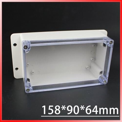 158*90*64mm Waterproof Clear Cover Plastic Electronic Project Box Enclosure CASE free shipping