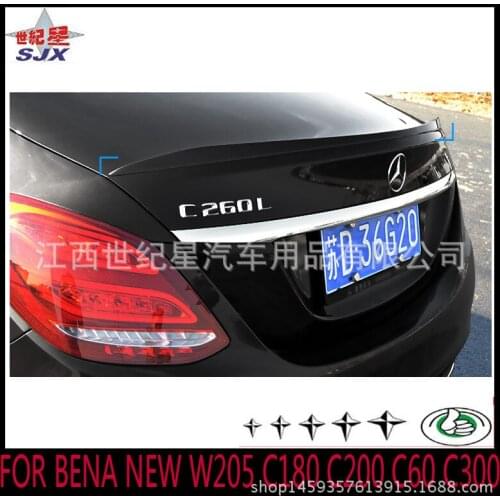 Fit for Mercedes-Benz W205 benz 205 204 c63 c180 c260 ABS rear spoiler rear wing with customize DIY color spoiler No pa