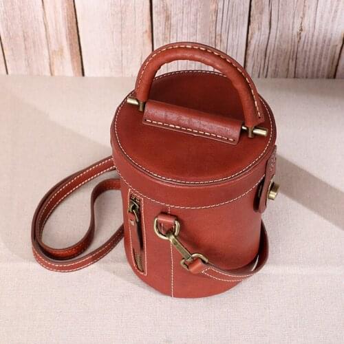 Womens leather bag 2020 New Retro head leather shoulder bag