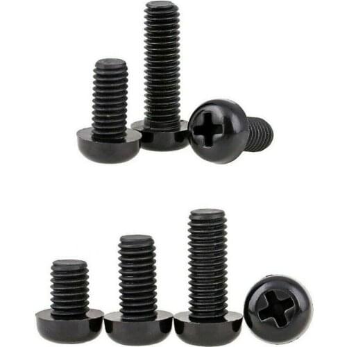 10pcs M5 M6 M8 black nylon round head screws cross round head nylon bolt