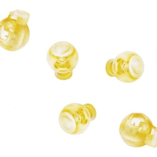 10pcs Colorful Cord Lock Ball Transparent Clip Stopper Outdoor Backpacks Bag Sportswear Shoe Lace Parts