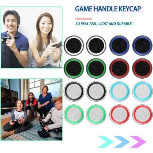 2pcs Silicone Anti-slip Striped Gamepad Keycap Controller Thumb Grips Protective Cover for PS3/4 for X box One/360