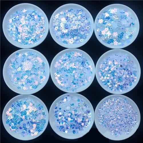20g Multicolor Shining PVC Sequins Cute Shape Crystal Sequins for Dress Wedding Decor Makeup Decor Sequin DIY Craft