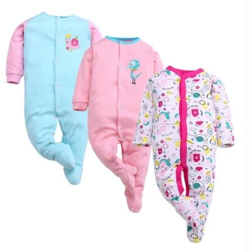 3 pcs/sets Baby boys girls underwear Baby Long Sleeve one pieces Jumpsuits Pajamas newborn infant baby clothes baby costumes